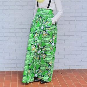 African print maxi skirt